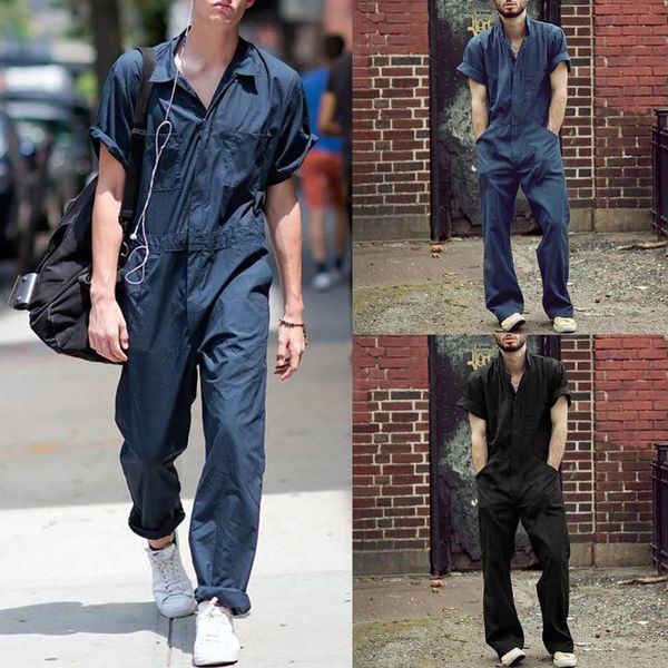 fashion men jumpsuits shortsleeve loose cargo overalls 2020 casual solid joggers streetwear pants men rompers plus size, Black
fashion men jumpsuits shortsleeve loose cargo overalls 2020 casual solid joggers streetwear pants men rompers plus size, Black