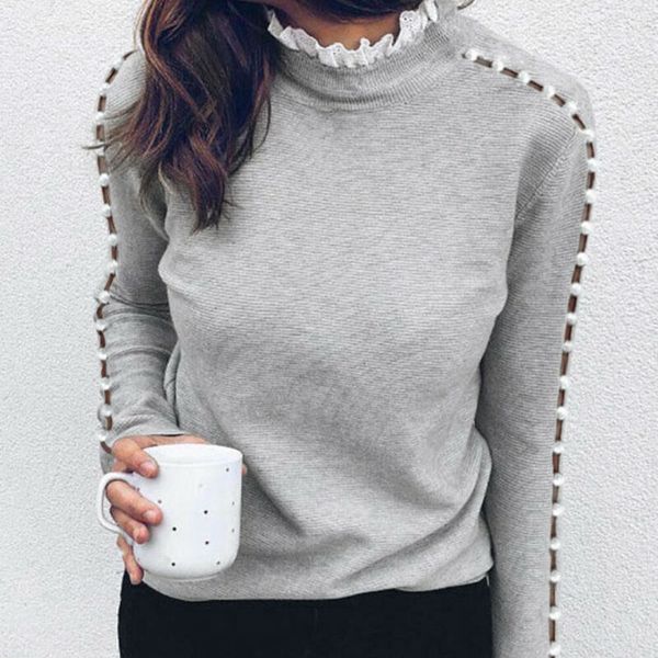 female shirts new fashion hollow out long sleeves wear women solid color fashion high collar casual pullovers jumpers hot, White
female shirts new fashion hollow out long sleeves wear women solid color fashion high collar casual pullovers jumpers hot, White