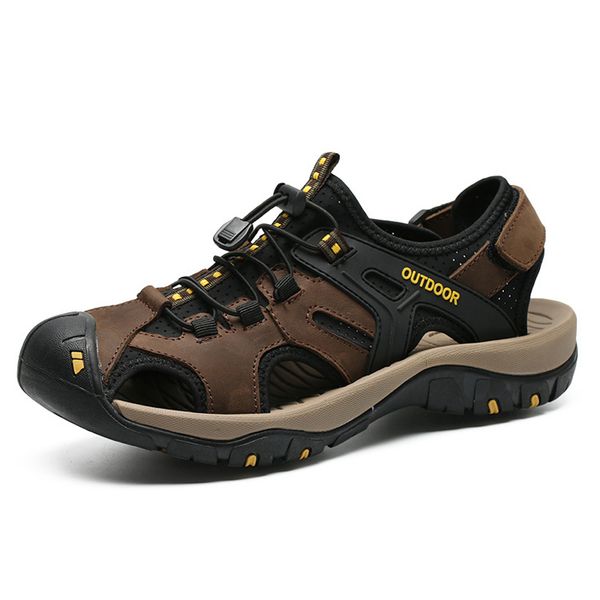 genuine leather sandals men anti skid walking shoes breathable sport slippers summer outdoor beach shoes man for wading upstream
genuine leather sandals men anti skid walking shoes breathable sport slippers summer outdoor beach shoes man for wading upstream