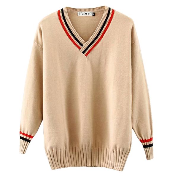 plus size casual essential sweaters 2019 autumn women fashion loose long sleeve knitting pullovers k41-6561, White;black
plus size casual essential sweaters 2019 autumn women fashion loose long sleeve knitting pullovers k41-6561, White;black