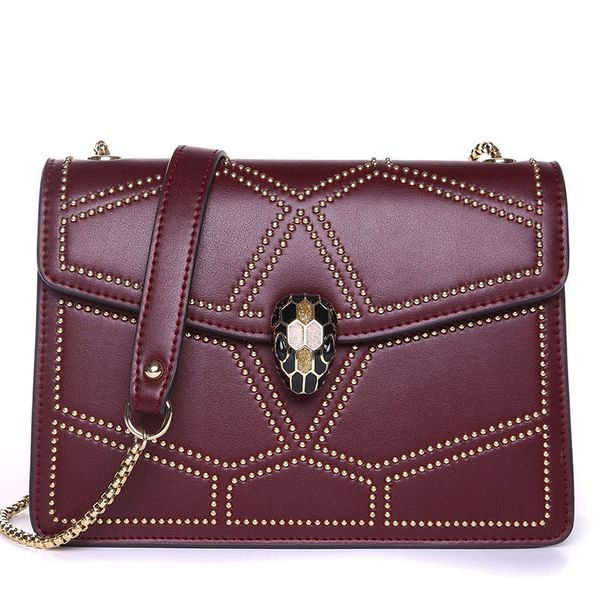 genuine leather women rivet handbags 2018 evening party clutches fashion chain crossobody bags snake lock decoration
genuine leather women rivet handbags 2018 evening party clutches fashion chain crossobody bags snake lock decoration