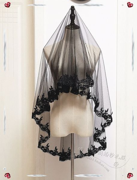 60-80cm black tulle wedding veils voiles de mariage bridal veils with lace applique wedding dresses bridal gowns
60-80cm black tulle wedding veils voiles de mariage bridal veils with lace applique wedding dresses bridal gowns