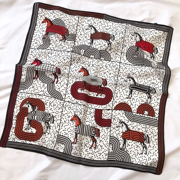 woman silk scarf 9 horse pattern printing 50 50cm small square scarf silk scarf scarves headscarf gift, Blue;gray
woman silk scarf 9 horse pattern printing 50 50cm small square scarf silk scarf scarves headscarf gift, Blue;gray