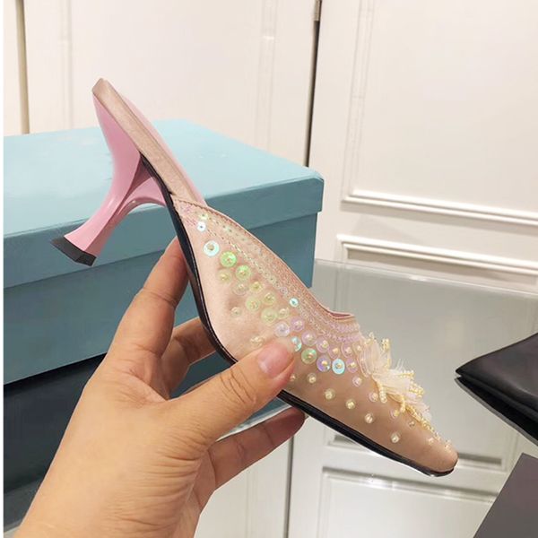 shiny slippers summer dress shoes lazy muellers high heels crystal sequin flowers decor square toe satin silk runway sandals, Black
shiny slippers summer dress shoes lazy muellers high heels crystal sequin flowers decor square toe satin silk runway sandals, Black