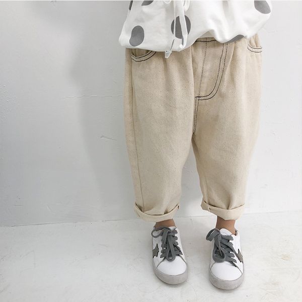 2019 spring new arrival korean style cotton pure color all-match loose style fashion jeans pants for cool sweet baby girls, Blue
2019 spring new arrival korean style cotton pure color all-match loose style fashion jeans pants for cool sweet baby girls, Blue