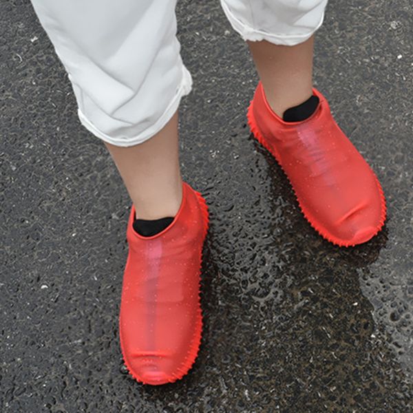 men women elastic travel accessories thick sole silicone shoe cover non slip rainproof reusable foot wear wear resistant 2pcs, White;pink
men women elastic travel accessories thick sole silicone shoe cover non slip rainproof reusable foot wear wear resistant 2pcs, White;pink