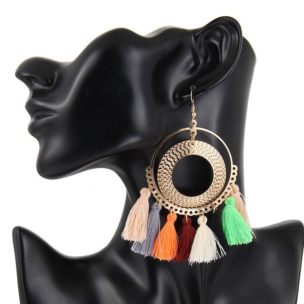2020 bohemian long red tassel earrings for women vintage golden round drop earrings cotton rope fringe jewelry gift, Silver
2020 bohemian long red tassel earrings for women vintage golden round drop earrings cotton rope fringe jewelry gift, Silver