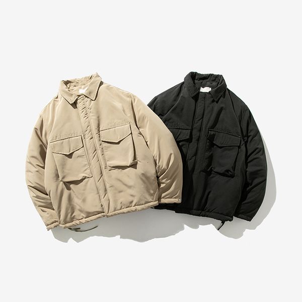 winter jacket men's warmth thickening fashion parka men solid color casual cotton coat man loose tooling jacket male clothes, Black
winter jacket men's warmth thickening fashion parka men solid color casual cotton coat man loose tooling jacket male clothes, Black