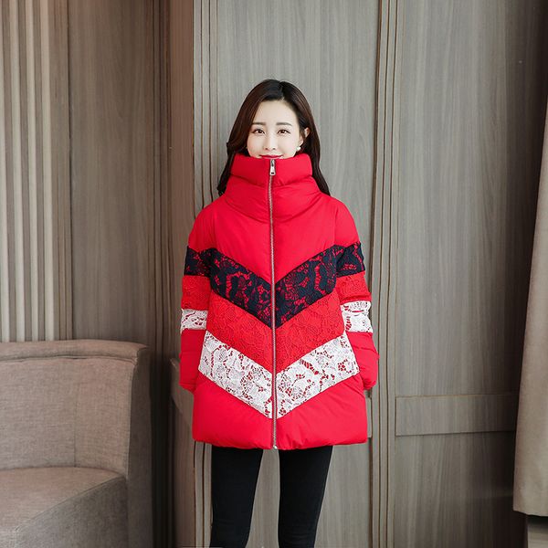 fashion lace joint cotton coat women's short 2018 winter new style korean-style thick down coat warm cotton-padded clothes ladie, Blue;black
fashion lace joint cotton coat women's short 2018 winter new style korean-style thick down coat warm cotton-padded clothes ladie, Blue;black
