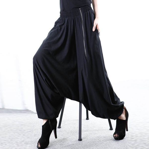 5xl zanzea women baggy solid drop-crotch zip black gothic wide leg pants long harem pants pockets work turnip pantalon trousers, Black;white
5xl zanzea women baggy solid drop-crotch zip black gothic wide leg pants long harem pants pockets work turnip pantalon trousers, Black;white