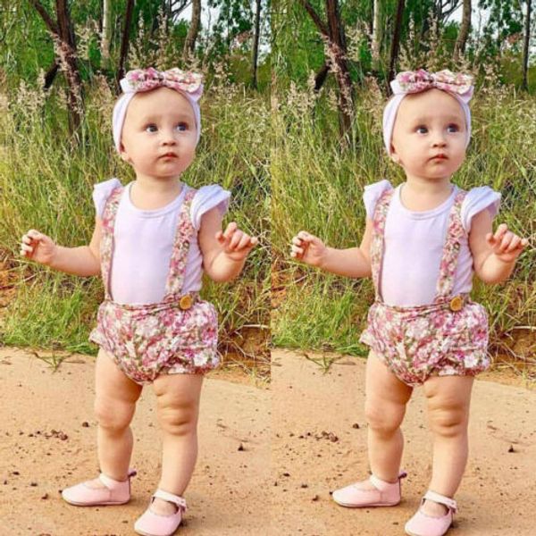 fashion newborn baby girl ruffles sleeve romper floral strap shorts flower clothes sets girls clothes, White
fashion newborn baby girl ruffles sleeve romper floral strap shorts flower clothes sets girls clothes, White