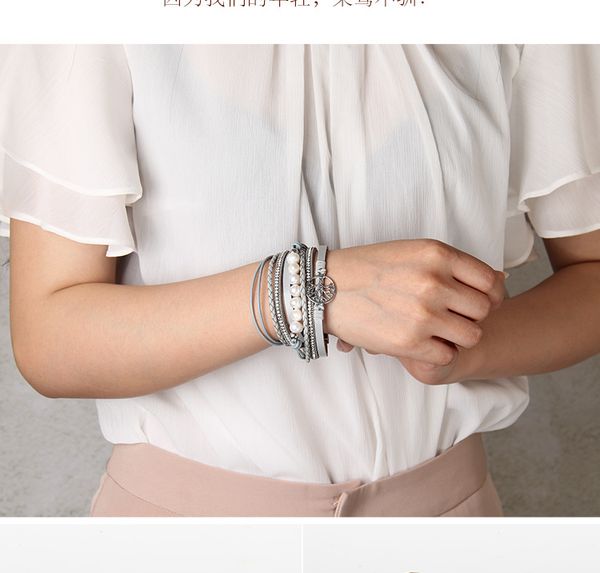 European and American fashion ladies explode Life Tree multilayer cowhide freshwater pearl bracelet crystal bracelet female jewelry
European and American fashion ladies explode Life Tree multilayer cowhide freshwater pearl bracelet crystal bracelet female jewelry