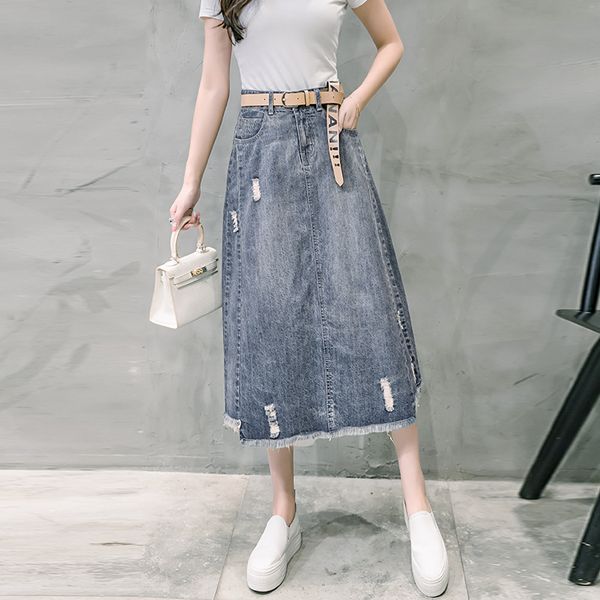 high waist hole ripped frayed tassels ladies girls denim skirts 2019 spring summer long casual pockets jeans skirts ladies saia, Black
high waist hole ripped frayed tassels ladies girls denim skirts 2019 spring summer long casual pockets jeans skirts ladies saia, Black