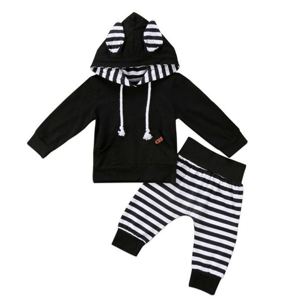 2020 new newborn baby kids boys girls clothes hoodie hooded t-shirt+striped pants outfit 2pcs infant clothes set 0-24m, White
2020 new newborn baby kids boys girls clothes hoodie hooded t-shirt+striped pants outfit 2pcs infant clothes set 0-24m, White