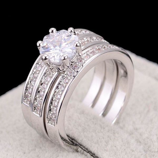 jewelry three layers set ring zirconium shi xiangqian plating white gold: war in paradise engagement ring, Silver
jewelry three layers set ring zirconium shi xiangqian plating white gold: war in paradise engagement ring, Silver