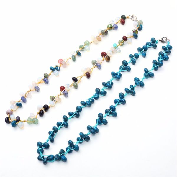 wholesale 6pcs/lot natural crystal quartz stone spectrolite hand-woven colorful choker torque energy beaded necklace collar free, Silver
wholesale 6pcs/lot natural crystal quartz stone spectrolite hand-woven colorful choker torque energy beaded necklace collar free, Silver