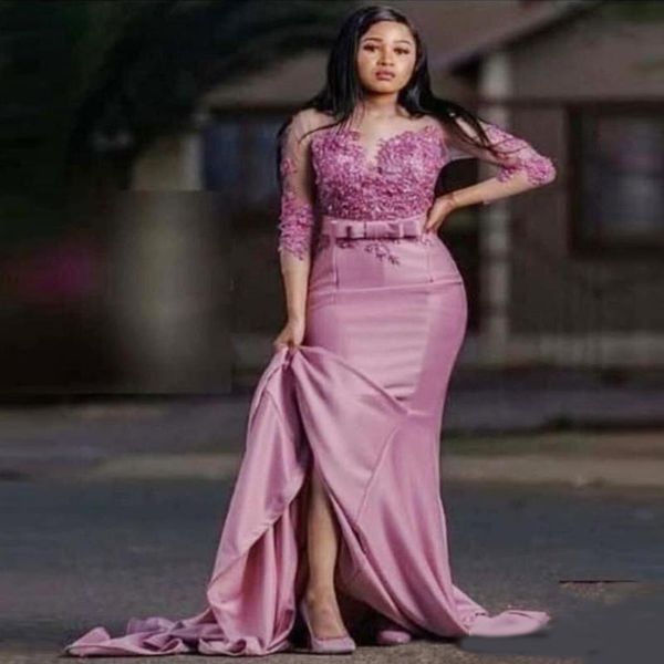 dusty rose fashion evening dresses saudi arabic mermaid mother of the bride dresses satin applique 3/4 sleeves party prom pageant dresses, Black;red
dusty rose fashion evening dresses saudi arabic mermaid mother of the bride dresses satin applique 3/4 sleeves party prom pageant dresses, Black;red
