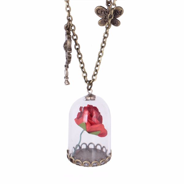retro glass vial necklace bottle accessories necklace dried red rose flower jewelry pendant necklace for women girls, Silver
retro glass vial necklace bottle accessories necklace dried red rose flower jewelry pendant necklace for women girls, Silver
