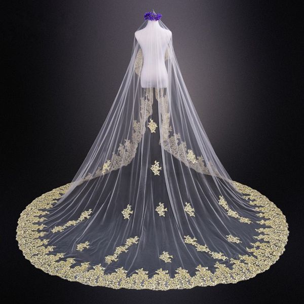 amazing 2022 gold applique lace 3 meters wedding veils for bride white ivory with no comb long bridal veil country wedding dress, Black
amazing 2022 gold applique lace 3 meters wedding veils for bride white ivory with no comb long bridal veil country wedding dress, Black