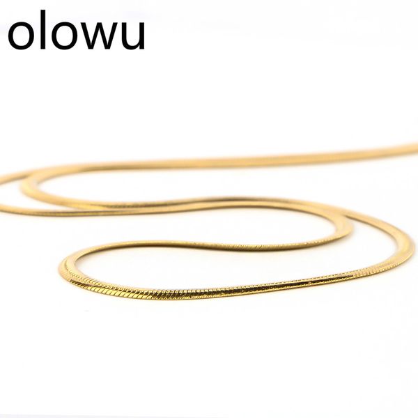 olowu no fade stainless steel flat 2mm snake chain necklace for men women gold color punk collar necklaces simple design, Silver
olowu no fade stainless steel flat 2mm snake chain necklace for men women gold color punk collar necklaces simple design, Silver