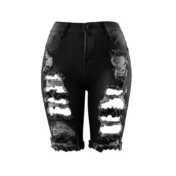 litthing new high waist women half ripped jeans europe style personality fashion street holes stretch pant slim torn denim jeans, Blue
litthing new high waist women half ripped jeans europe style personality fashion street holes stretch pant slim torn denim jeans, Blue