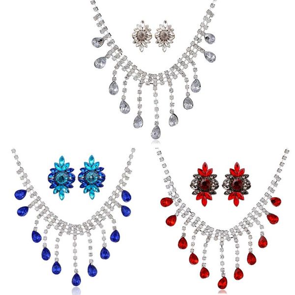 women jewelry set gorgeous rhinestone faux pearl pendant necklace stud earrings jewerly set for women, Silver
women jewelry set gorgeous rhinestone faux pearl pendant necklace stud earrings jewerly set for women, Silver