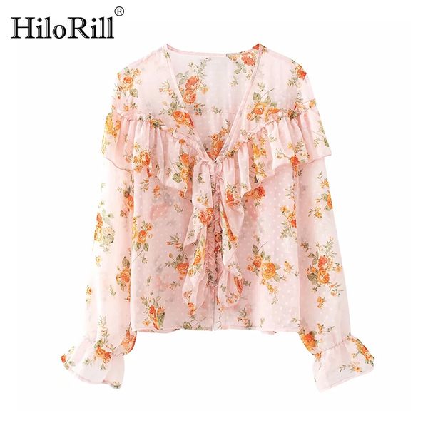 sweet women's blouses floral print ruffles chiffon blouse casual spring summer deep v neck long sleeve feminina blusas, White
sweet women's blouses floral print ruffles chiffon blouse casual spring summer deep v neck long sleeve feminina blusas, White