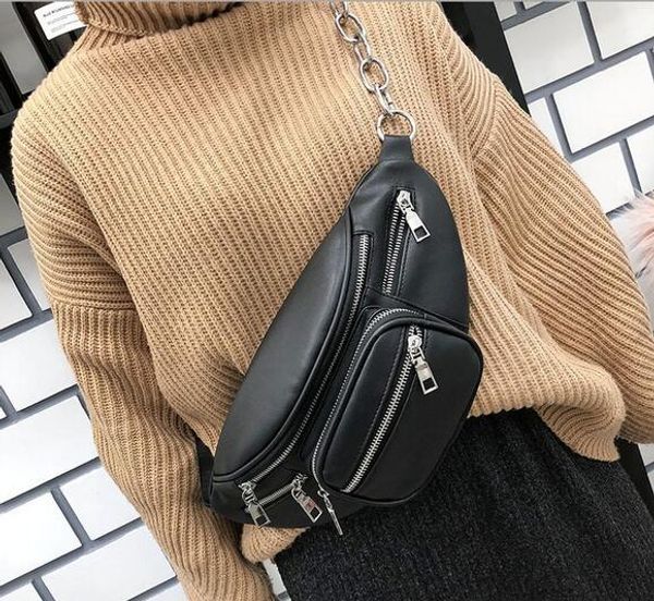 

sales2019 new korean fashion wild single shoulder diagonal package personality leisure college wind chest bag waist bag tide bag