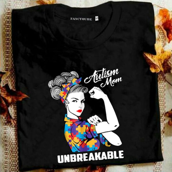 2020 new autism mom unbreakable letter graphic tee shirt causal outwear short sleeve tee shirt for mother, White
2020 new autism mom unbreakable letter graphic tee shirt causal outwear short sleeve tee shirt for mother, White