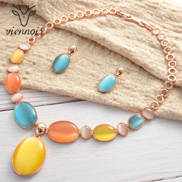 viennois jewelry set for women geometric colorful opal design necklace dangle earrings party jewelry, Silver
viennois jewelry set for women geometric colorful opal design necklace dangle earrings party jewelry, Silver