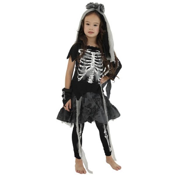ghost bride costume for kids scary skeleton zombie girls dress ghost child carnival party cosplay headpiece fancy dress, Black;red
ghost bride costume for kids scary skeleton zombie girls dress ghost child carnival party cosplay headpiece fancy dress, Black;red