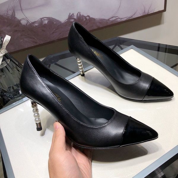 2020 spring and summer women's high-heeled fashion wild work shoes shallow mouth casual retro shoes with pointed heels04, Black
2020 spring and summer women's high-heeled fashion wild work shoes shallow mouth casual retro shoes with pointed heels04, Black