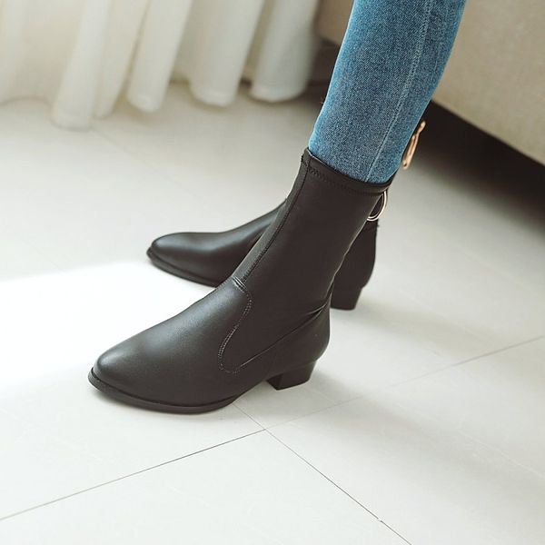 big size 11 12 13 14 15 16 17 euro-american fashion of boots in zipper with round head and low heel, Black
big size 11 12 13 14 15 16 17 euro-american fashion of boots in zipper with round head and low heel, Black