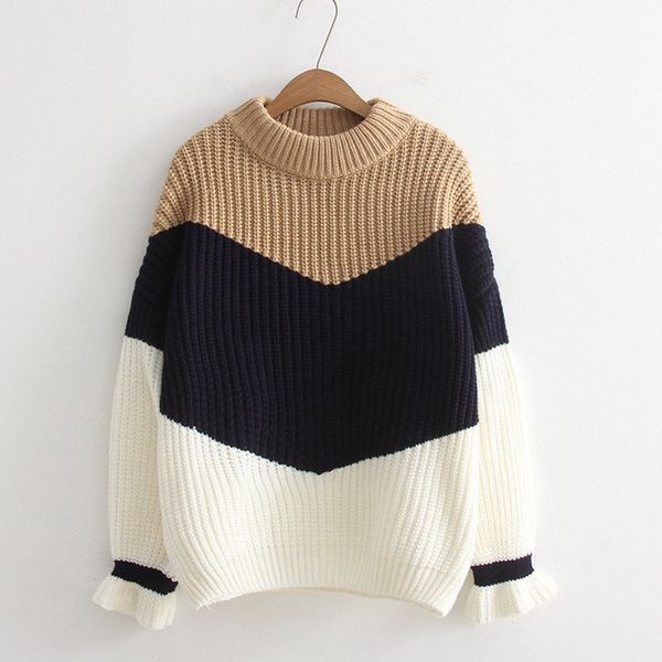 multicolor autumn winter women sweater pullover turtleneck knitted jumper loose casual warm femme sweater, White;black
multicolor autumn winter women sweater pullover turtleneck knitted jumper loose casual warm femme sweater, White;black
