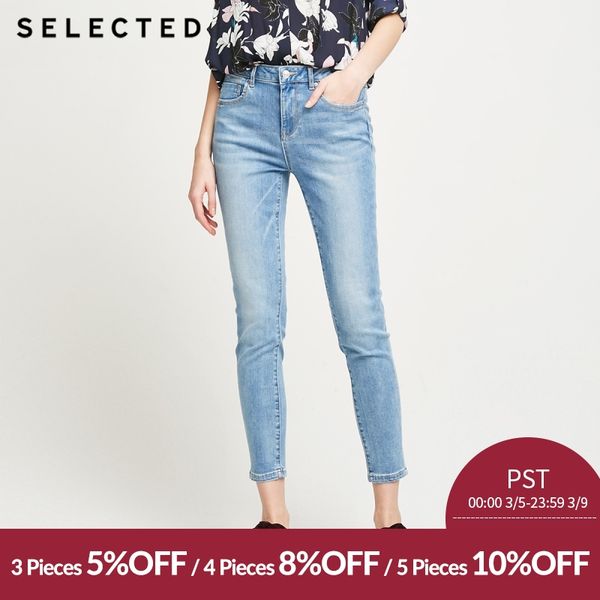 selected cotton white fashion casual small-foot jeans c | 418132505, Blue
selected cotton white fashion casual small-foot jeans c | 418132505, Blue