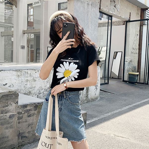 маленький daisy белый пальто футболки топ футболки женские ины стиль хлопок короткий рукав студент большой размер рыхлый пара топ, White
маленький daisy белый пальто футболки топ футболки женские ины стиль хлопок короткий рукав студент большой размер рыхлый пара топ, White