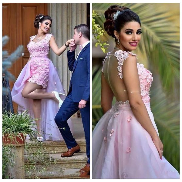 2019 middle east dubai detachable train prom dresses appliques lace short party dress vestidos de soiree evening party gowns, Black
2019 middle east dubai detachable train prom dresses appliques lace short party dress vestidos de soiree evening party gowns, Black