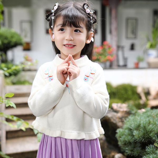 autumnwinter girls chinese national style princess embroidery retro sweater children traditional tang dynasty girl hanfu clothes, Blue
autumnwinter girls chinese national style princess embroidery retro sweater children traditional tang dynasty girl hanfu clothes, Blue