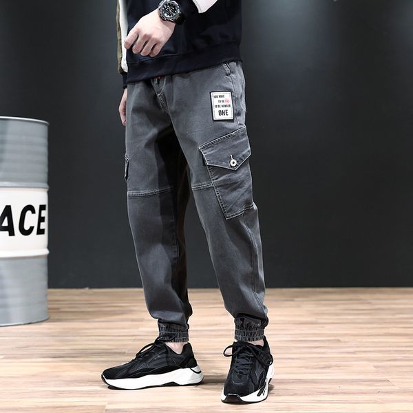 #2133 black grey harem jeans men elastic waist loose streetwear mens denim cargo jeans fashions casual hip hop biker men, Blue
#2133 black grey harem jeans men elastic waist loose streetwear mens denim cargo jeans fashions casual hip hop biker men, Blue