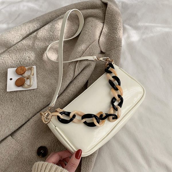 baguette shape shoulder bags women acrylic chains handbags 2020 new small patent leather crossbody bags for women solid handbags
baguette shape shoulder bags women acrylic chains handbags 2020 new small patent leather crossbody bags for women solid handbags