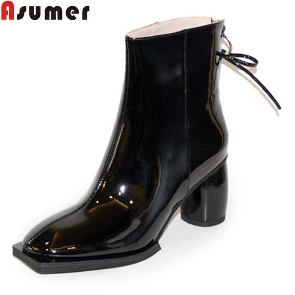 asumer 2020 new ankle boots for women square toe genuine leather boots thick high heels shoes women autumnn winter, Black
asumer 2020 new ankle boots for women square toe genuine leather boots thick high heels shoes women autumnn winter, Black