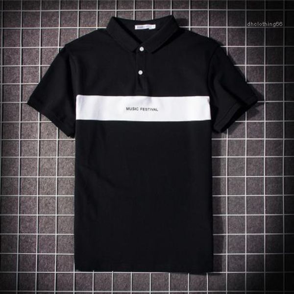 fashion short sleeved patchwork letter printed tees mens lapel summer male clothing polo mens tshirts, White;black
fashion short sleeved patchwork letter printed tees mens lapel summer male clothing polo mens tshirts, White;black
