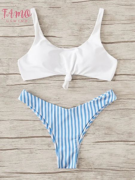 2pcs bikini set women striped push up front tie bra swimsuit female scoop neck fringe beach bathing suit thong swimming, White;black
2pcs bikini set women striped push up front tie bra swimsuit female scoop neck fringe beach bathing suit thong swimming, White;black