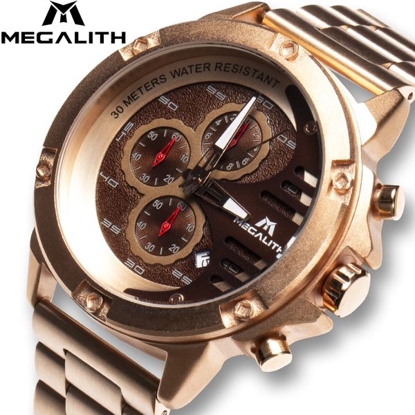 megalith mens watches sports waterproof for men date fashion quartz stainless strap wristwatch clock, Slivery;brown
megalith mens watches sports waterproof for men date fashion quartz stainless strap wristwatch clock, Slivery;brown