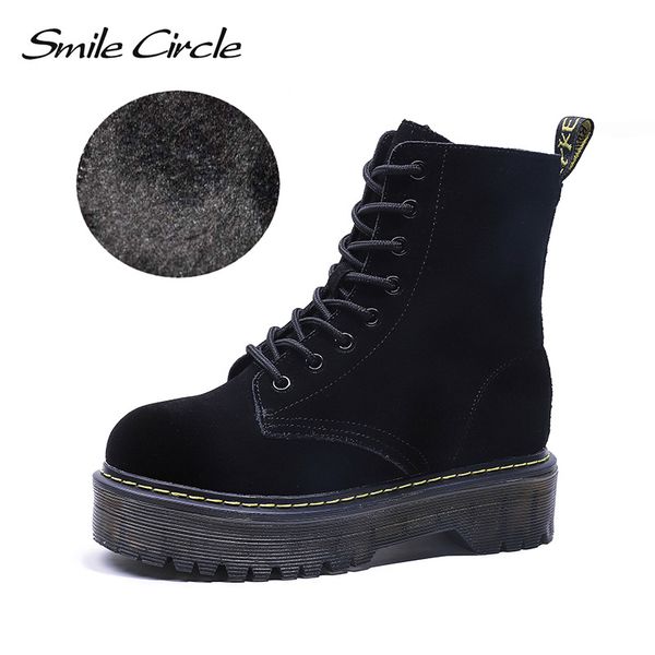 women ankle boots autumn chunky boots women shoes lace-up flat platform 2019 warm plush winter leather, Black
women ankle boots autumn chunky boots women shoes lace-up flat platform 2019 warm plush winter leather, Black