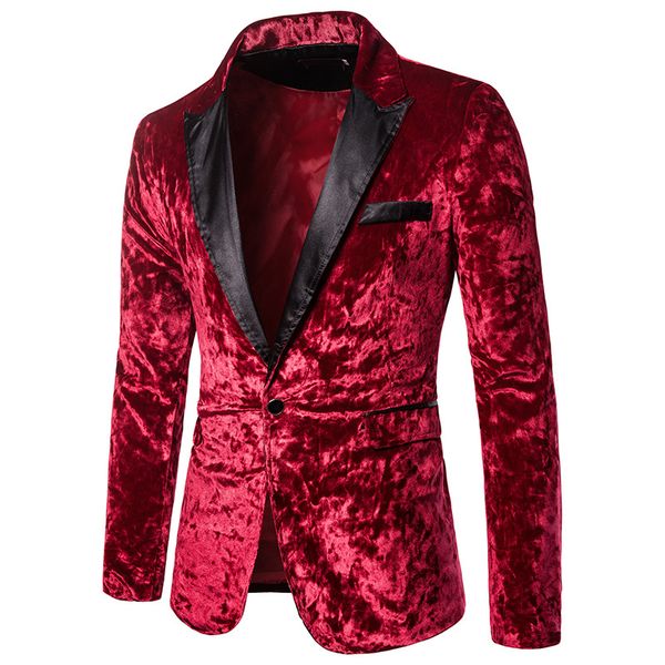 men's autumn winter velvet wine red fashion leisure suit jacket wedding groom singer slim fit hombre masculino blazer, White;black
men's autumn winter velvet wine red fashion leisure suit jacket wedding groom singer slim fit hombre masculino blazer, White;black