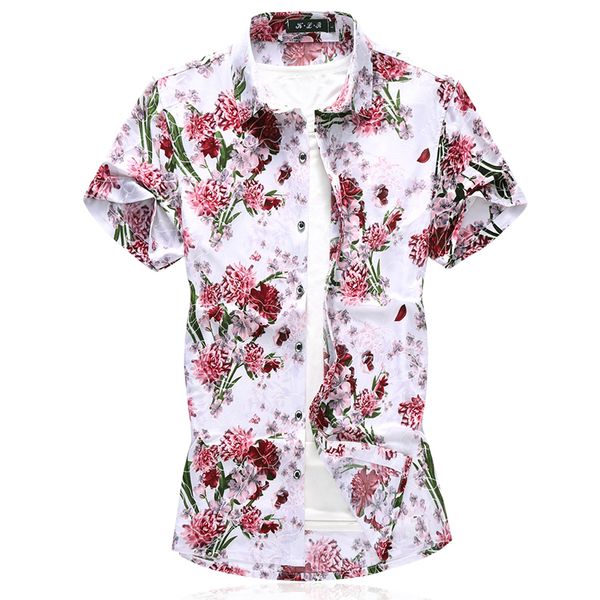 comfortable print shirt 2019 new men hawaiian beach casual short sleeve shirt fashion camisa masculina plus size -7xl, White;black 
comfortable print shirt 2019 new men hawaiian beach casual short sleeve shirt fashion camisa masculina plus size -7xl, White;black