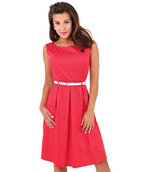 krisp women's fashion summer 50s hepburn vintage retro swing polka dot dress, Black;gray
krisp women's fashion summer 50s hepburn vintage retro swing polka dot dress, Black;gray
