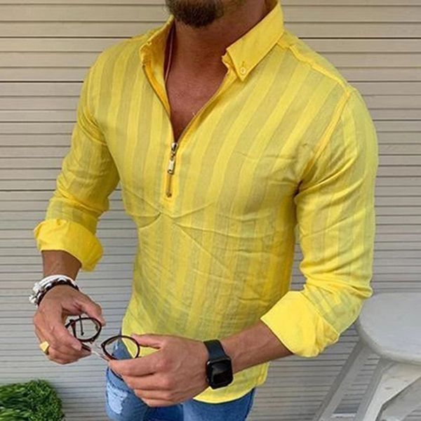 mens shirts collar striped long sleeve shirts breathable social streetwear zipper men blouse, White;black
mens shirts collar striped long sleeve shirts breathable social streetwear zipper men blouse, White;black