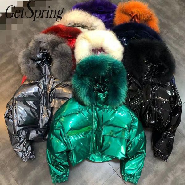 getspring women parka winter outwear jacket coat pu hooded coat high waist winter jacket thickened short overcoat 2019, Black
getspring women parka winter outwear jacket coat pu hooded coat high waist winter jacket thickened short overcoat 2019, Black